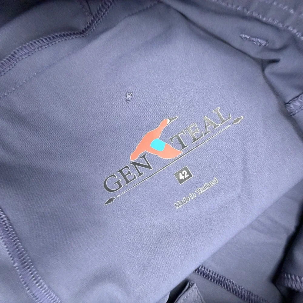 GenTeal DOCKSIDE Performance Golf Shorts Mens 42 Blue Solid Stretch Flat‎ Front
